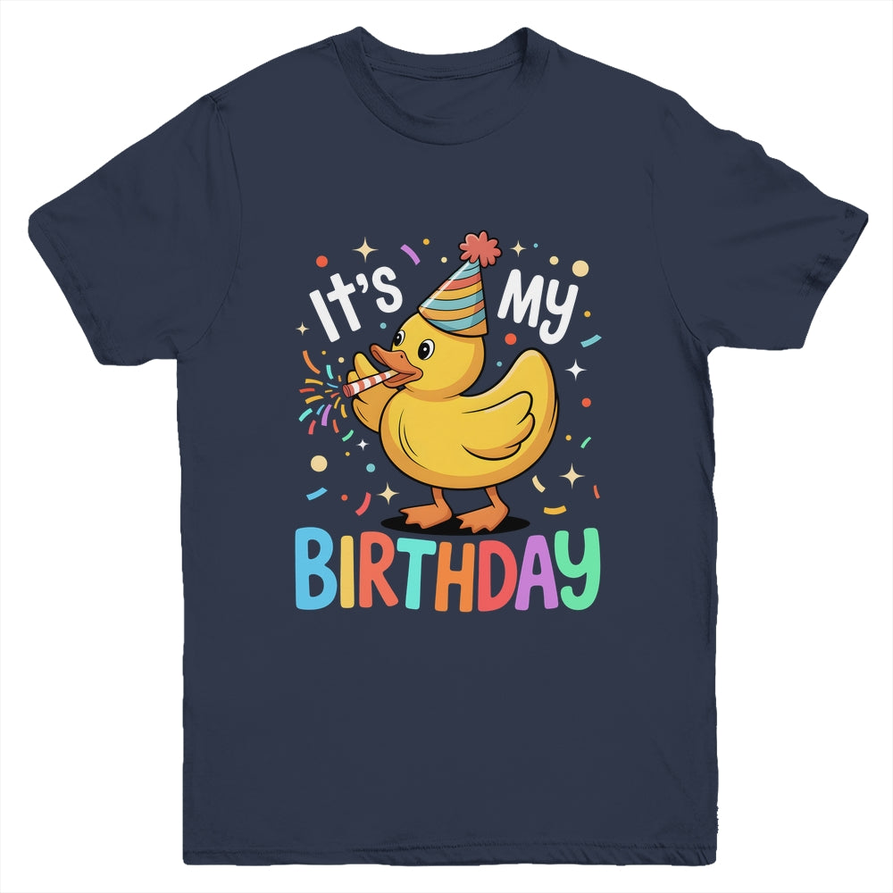 It's My Birthday Rubber Duck Lover Kids Girls Boys Bday Youth Shirt | teecentury