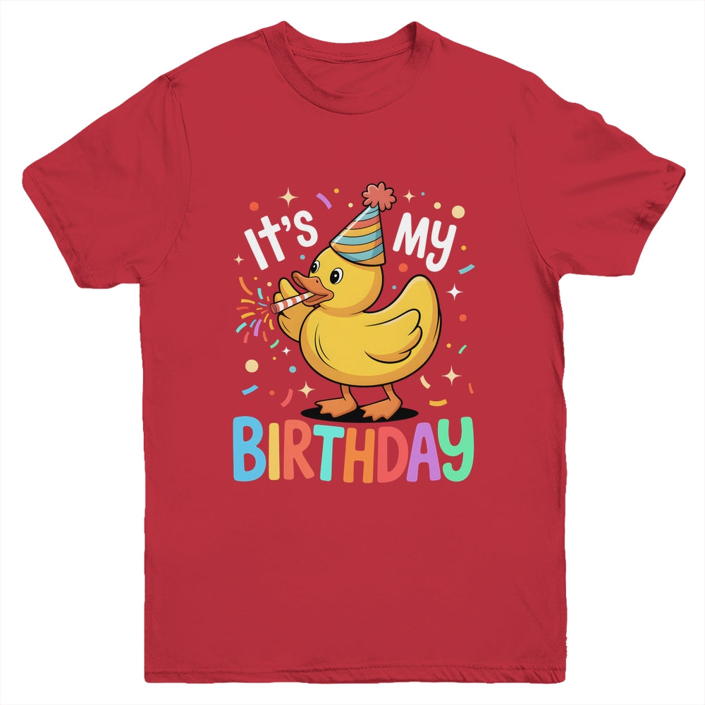 It's My Birthday Rubber Duck Lover Kids Girls Boys Bday Youth Shirt | teecentury