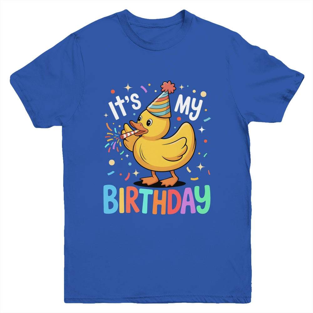 It's My Birthday Rubber Duck Lover Kids Girls Boys Bday Youth Shirt | teecentury
