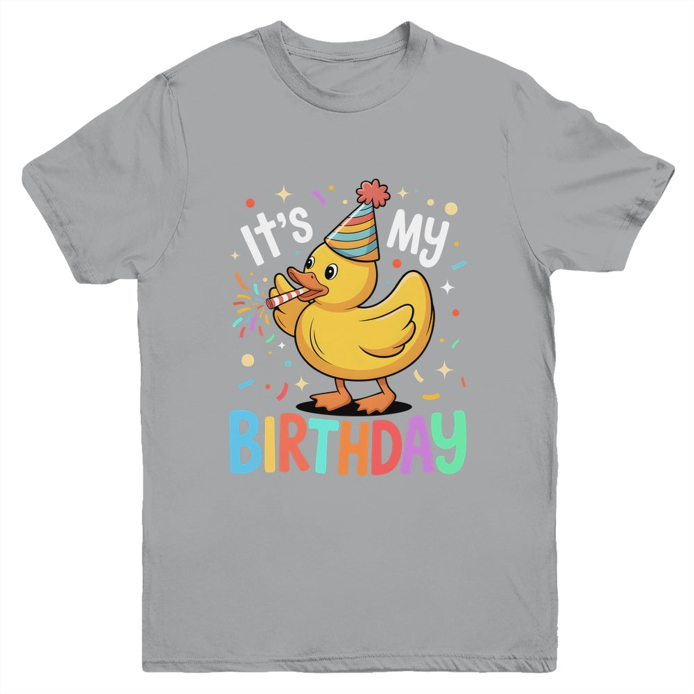 It's My Birthday Rubber Duck Lover Kids Girls Boys Bday Youth Shirt | teecentury