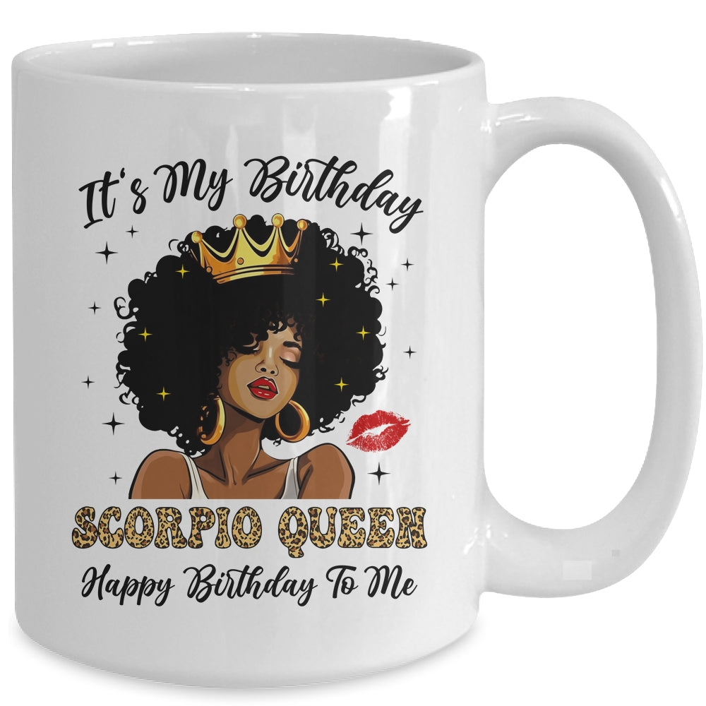 It's My Birthday Scorpio Queen African American Women Mug | teecentury