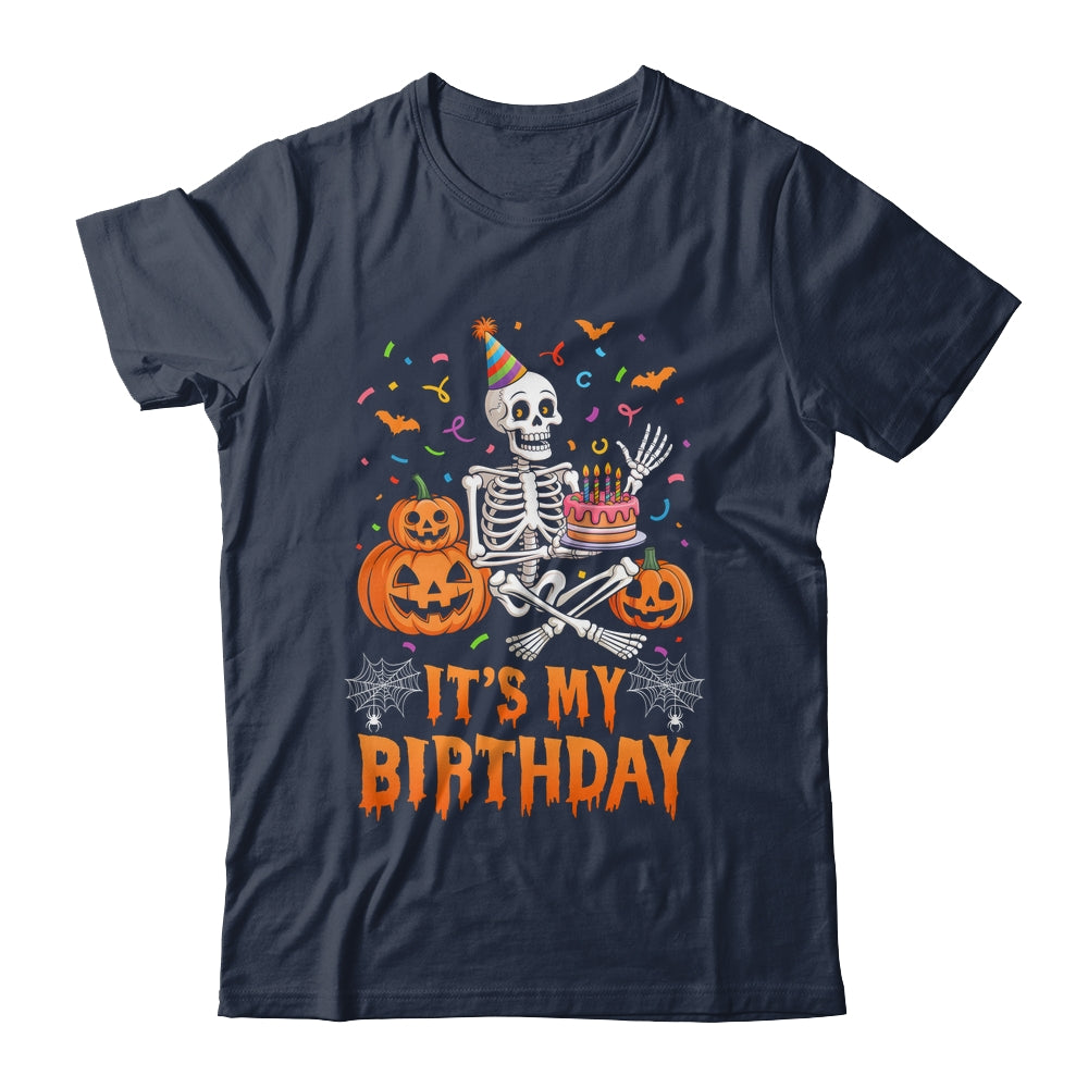 It's My Birthday Skeleton Happy Halloween Birthday Party Shirt & Hoodie | teecentury