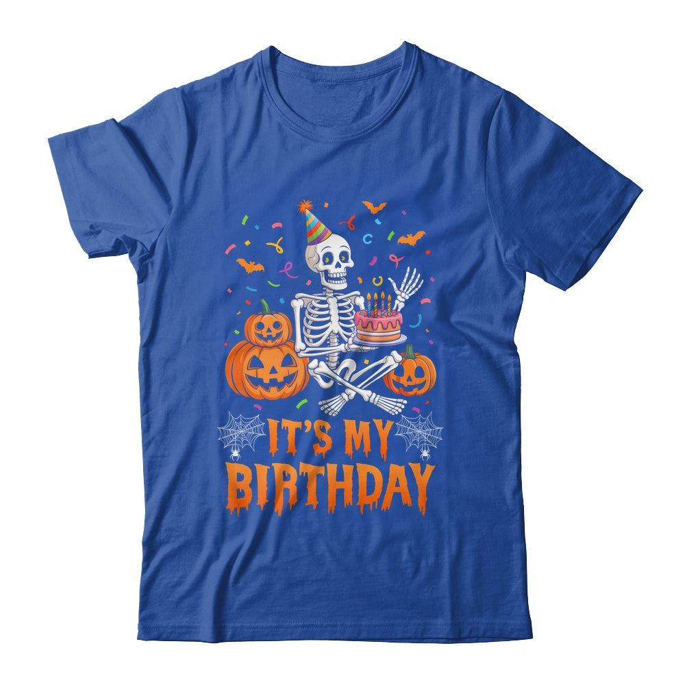 It's My Birthday Skeleton Happy Halloween Birthday Party Shirt & Hoodie | teecentury
