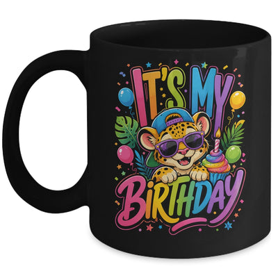 It's My Birthday Zoo Animals Leopard Cheetah Birthday Boy Mug | teecentury