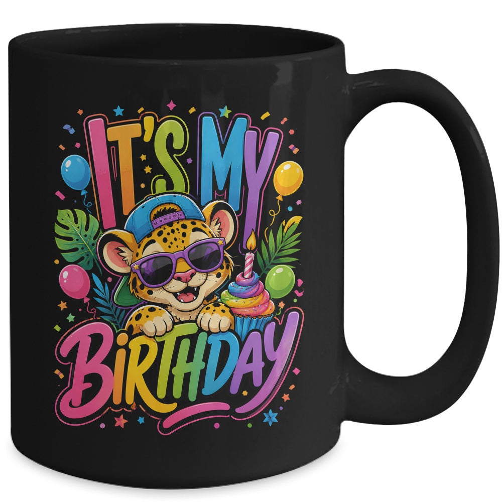 It's My Birthday Zoo Animals Leopard Cheetah Birthday Boy Mug | teecentury