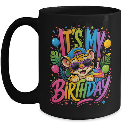 It's My Birthday Zoo Animals Leopard Cheetah Birthday Boy Mug | teecentury