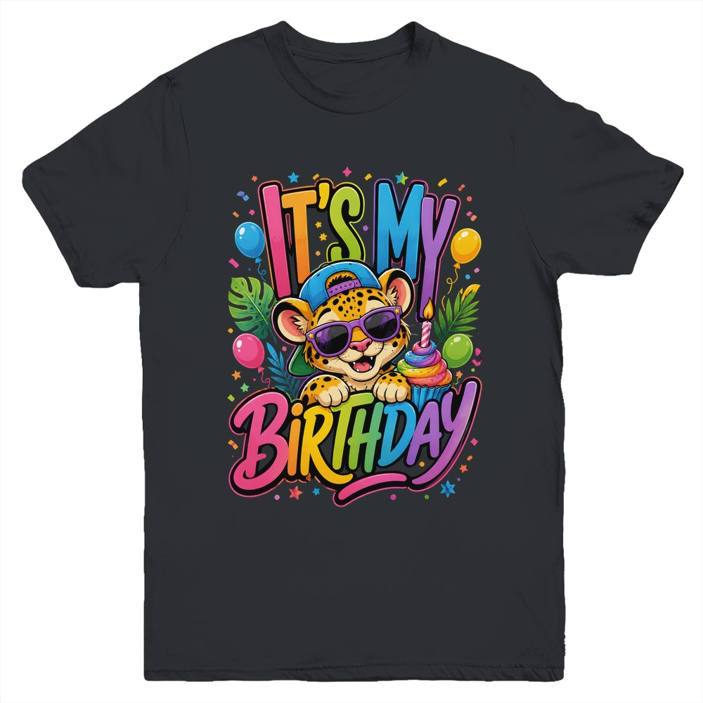 It's My Birthday Zoo Animals Leopard Cheetah Birthday Boy Youth Shirt | teecentury