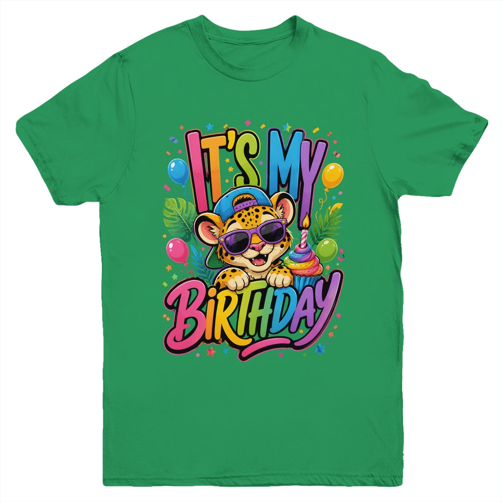 It's My Birthday Zoo Animals Leopard Cheetah Birthday Boy Youth Shirt | teecentury