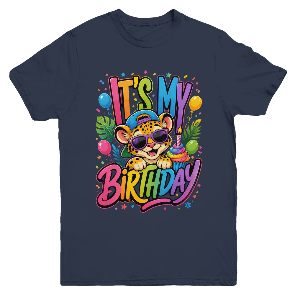 It's My Birthday Zoo Animals Leopard Cheetah Birthday Boy Youth Shirt | teecentury