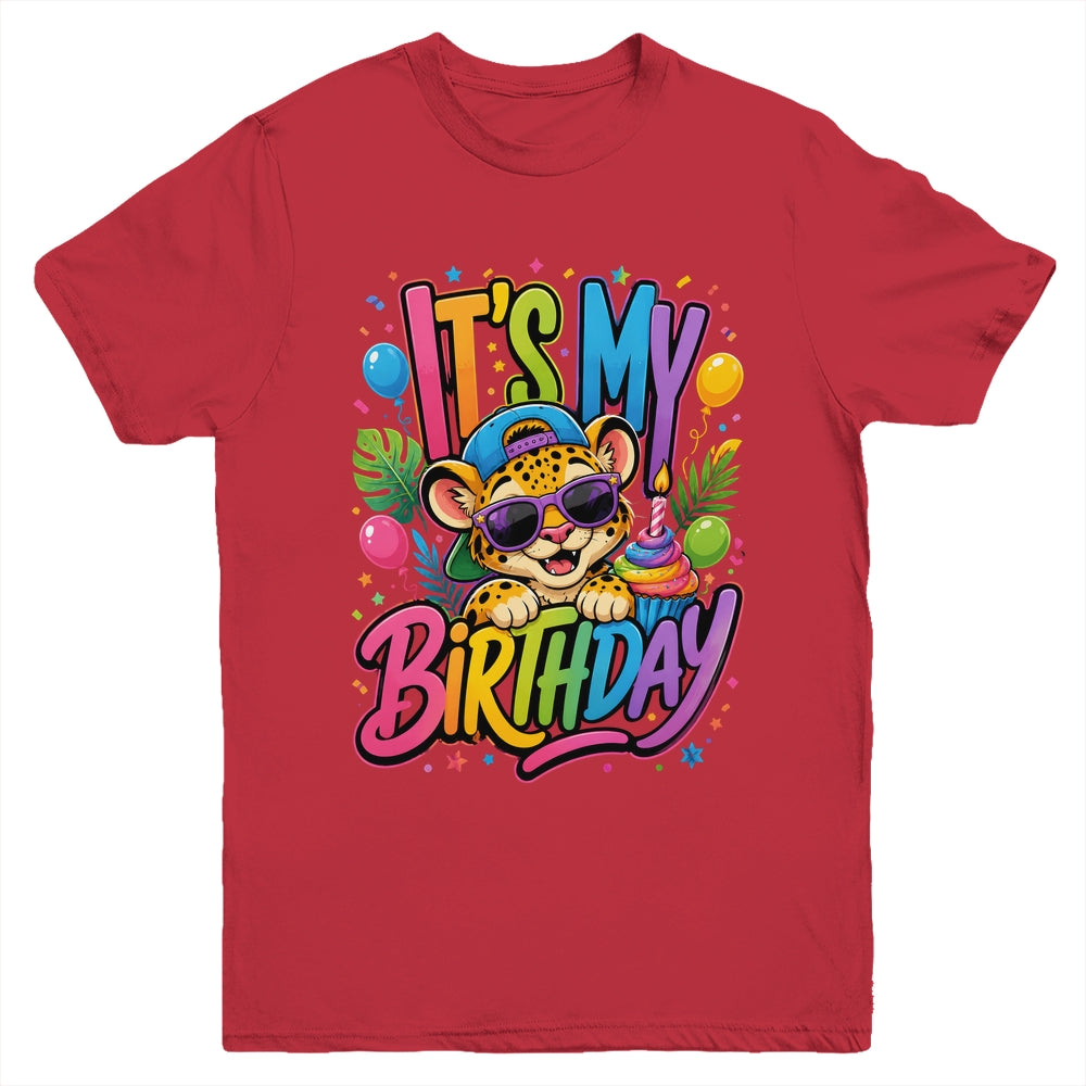 It's My Birthday Zoo Animals Leopard Cheetah Birthday Boy Youth Shirt | teecentury