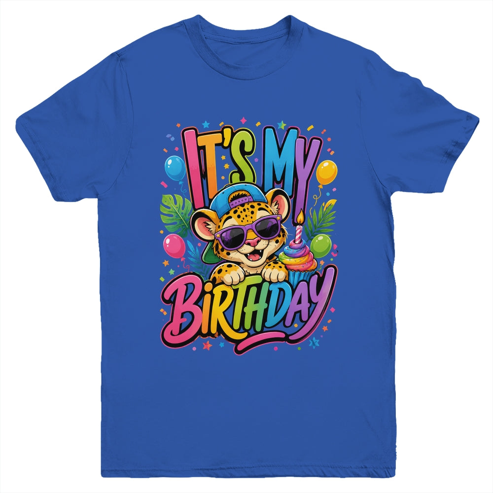 It's My Birthday Zoo Animals Leopard Cheetah Birthday Boy Youth Shirt | teecentury