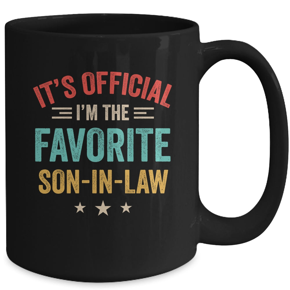 It's Official I'm The Favorite Son In Law Mens Fathers Day Mug | teecentury