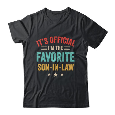 It's Official I'm The Favorite Son In Law Mens Fathers Day Shirt & Hoodie | teecentury