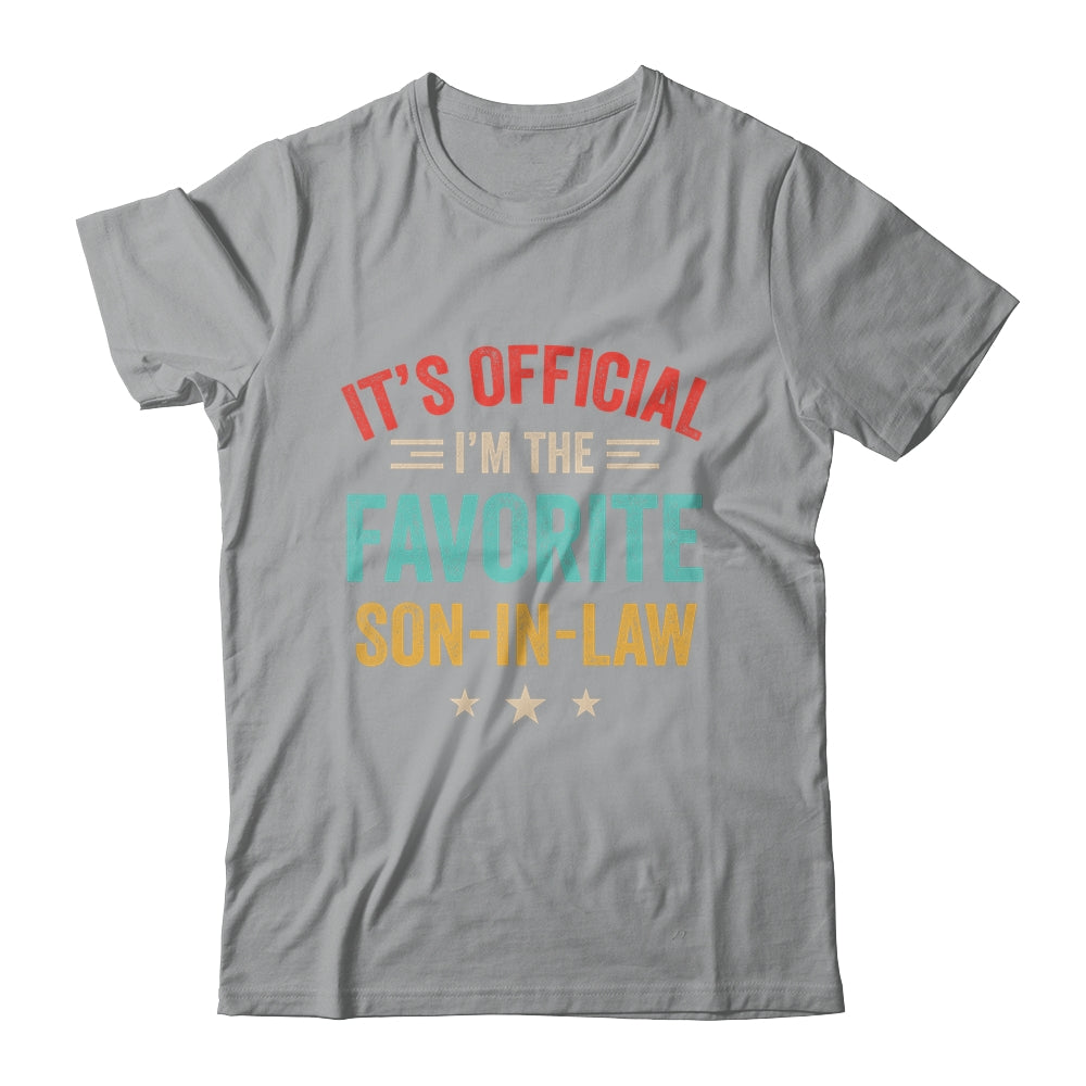 It's Official I'm The Favorite Son In Law Mens Fathers Day Shirt & Hoodie | teecentury