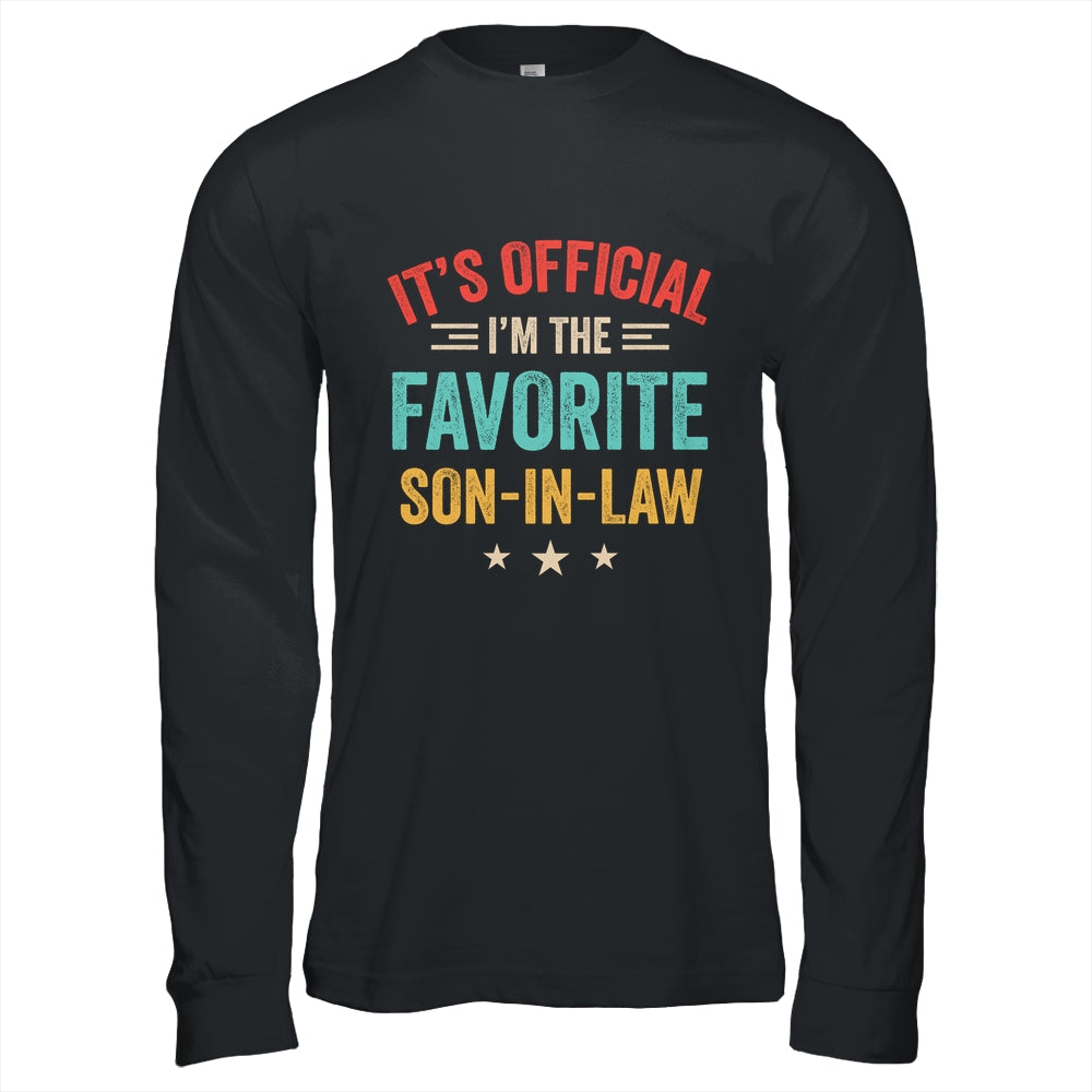 It's Official I'm The Favorite Son In Law Mens Fathers Day Shirt & Hoodie | teecentury