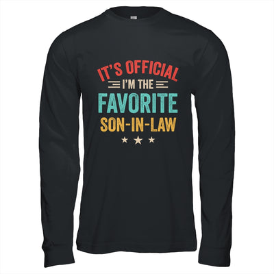 It's Official I'm The Favorite Son In Law Mens Fathers Day Shirt & Hoodie | teecentury