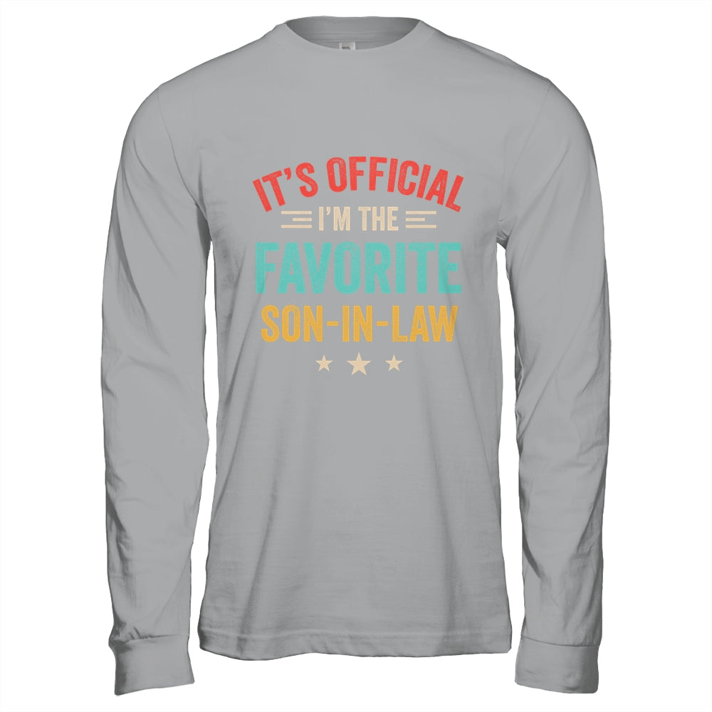 It's Official I'm The Favorite Son In Law Mens Fathers Day Shirt & Hoodie | teecentury