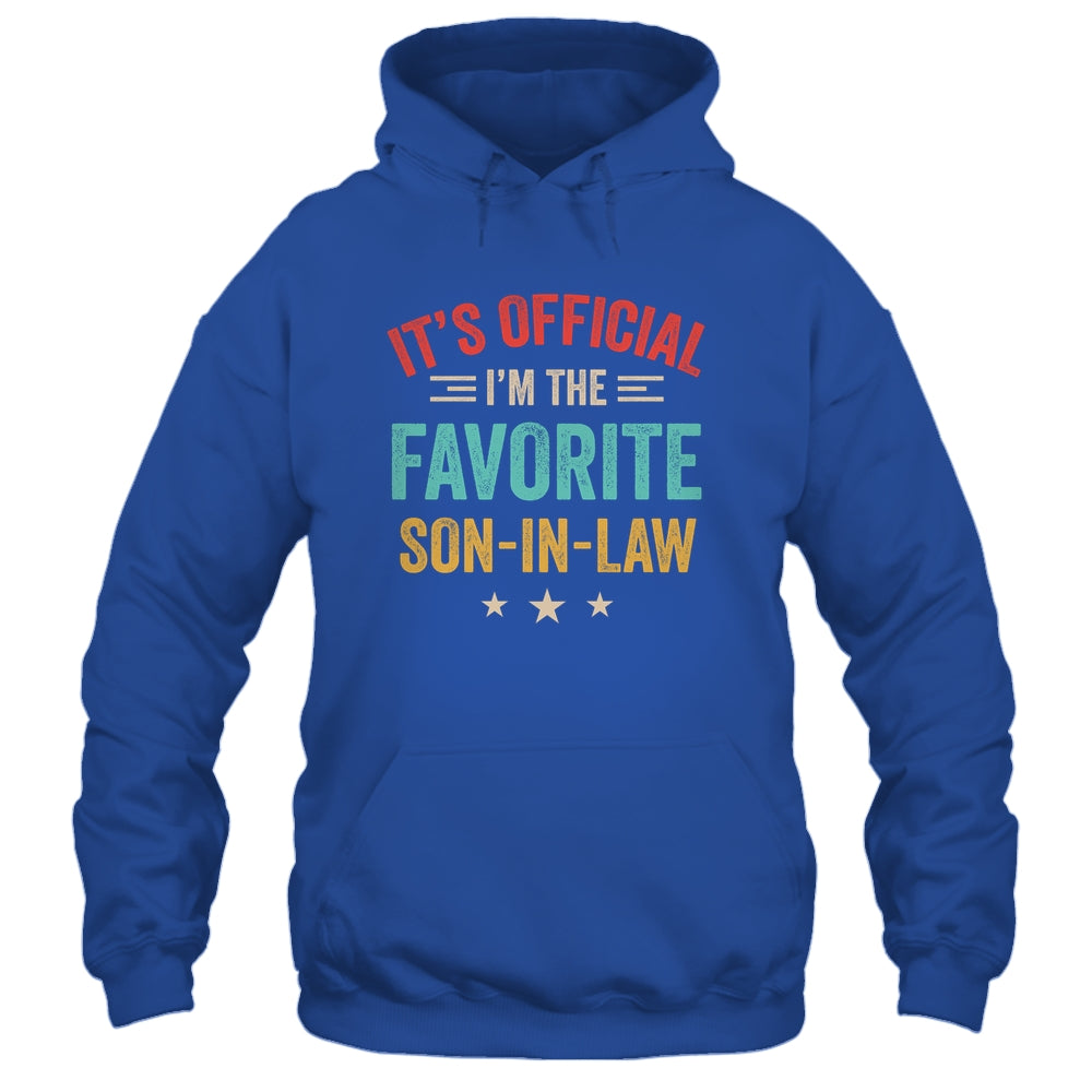 It's Official I'm The Favorite Son In Law Mens Fathers Day Shirt & Hoodie | teecentury