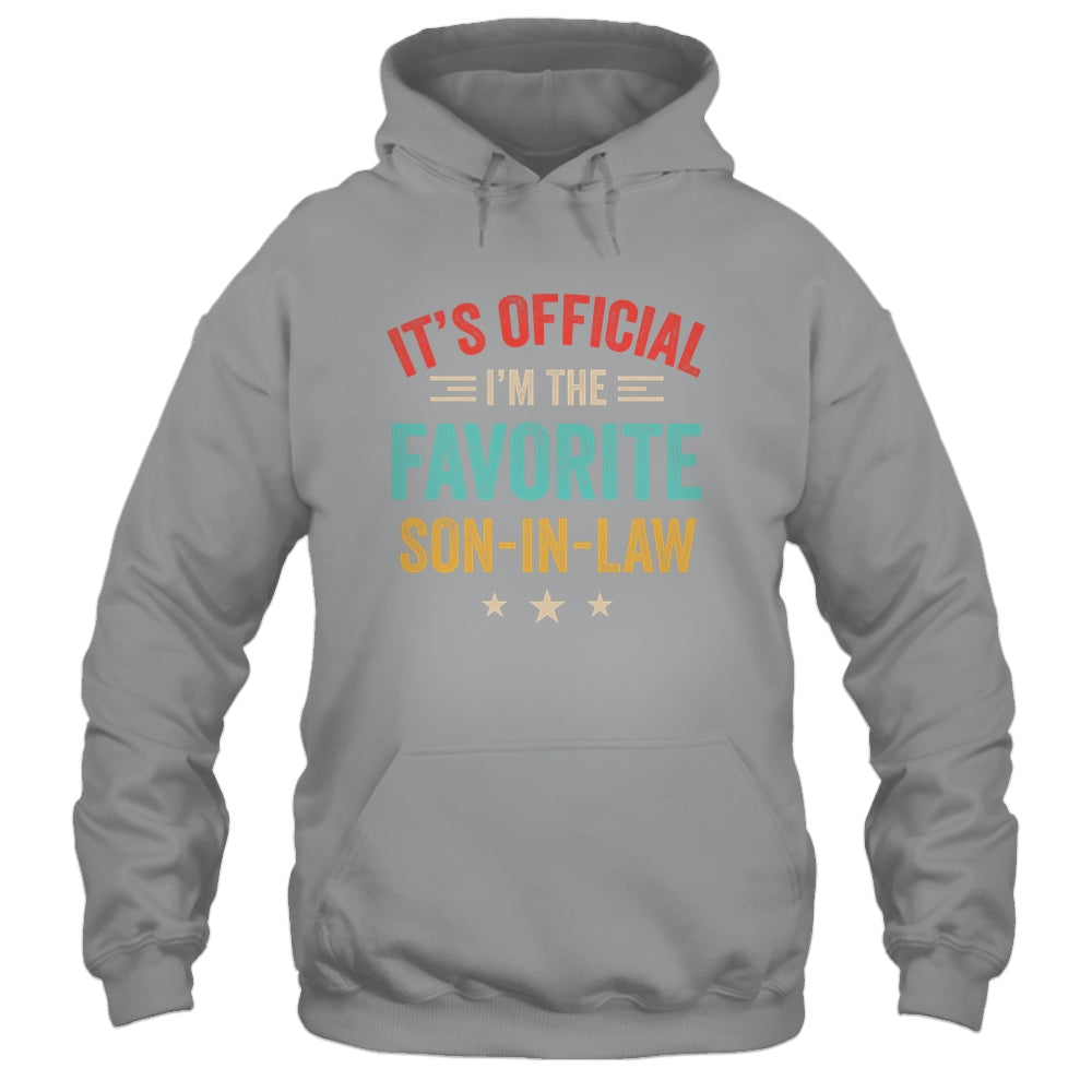It's Official I'm The Favorite Son In Law Mens Fathers Day Shirt & Hoodie | teecentury