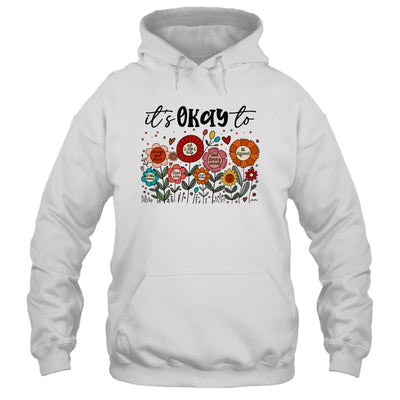 It's Okay To Boho Mental Health Floral Flowers Motivational Shirt & Hoodie | teecentury