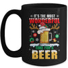 It's The Most Wonderful Time For A Beer Christmas Men Xmas Mug | teecentury