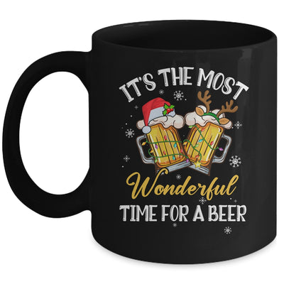 It's The Most Wonderful Time For A Beer Drinking Christmas Mug | teecentury