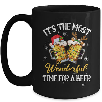 It's The Most Wonderful Time For A Beer Drinking Christmas Mug | teecentury