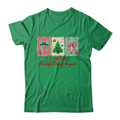 It's The Most Wonderful Time Preppy Coquette Christmas Retro Shirt & Sweatshirt | teecentury