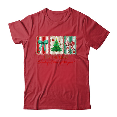 It's The Most Wonderful Time Preppy Coquette Christmas Retro Shirt & Sweatshirt | teecentury