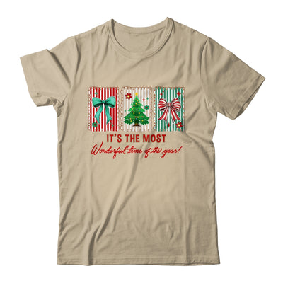 It's The Most Wonderful Time Preppy Coquette Christmas Retro Shirt & Sweatshirt | teecentury