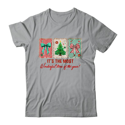 It's The Most Wonderful Time Preppy Coquette Christmas Retro Shirt & Sweatshirt | teecentury