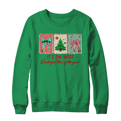 It's The Most Wonderful Time Preppy Coquette Christmas Retro Shirt & Sweatshirt | teecentury