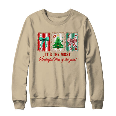 It's The Most Wonderful Time Preppy Coquette Christmas Retro Shirt & Sweatshirt | teecentury