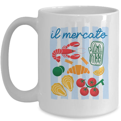 Italian Market Sardines Tinned Fish Coast Tomato Girl Summer Mug | teecentury
