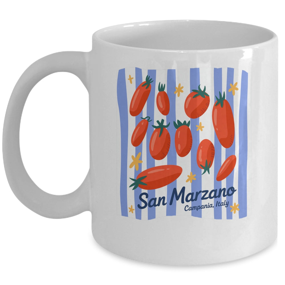 Italian Market Tomato Vintage Farmer Tomato Girl Summer Mug | teecentury