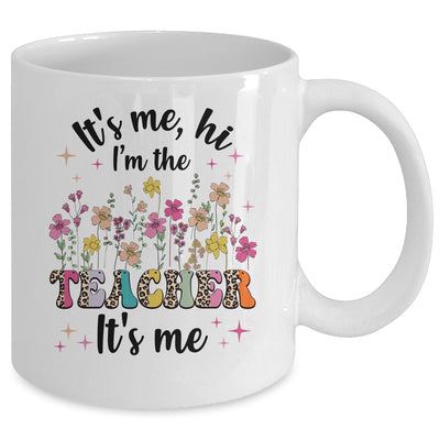 Its Me Hi Im The Teacher Its Me Back To School Pink Groovy Mug | teecentury
