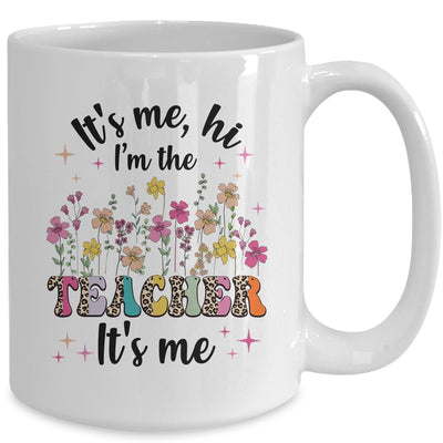 Its Me Hi Im The Teacher Its Me Back To School Pink Groovy Mug | teecentury