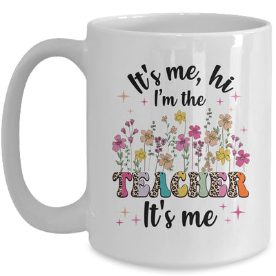 Its Me Hi Im The Teacher Its Me Back To School Pink Groovy Mug | teecentury