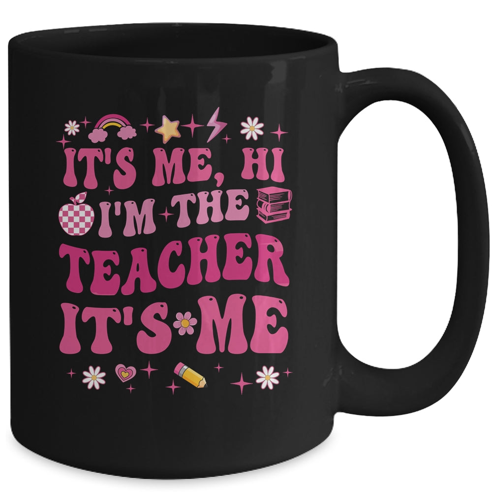 Its Me Hi Im The Teacher Its Me Back To School Retro Flower Mug | teecentury