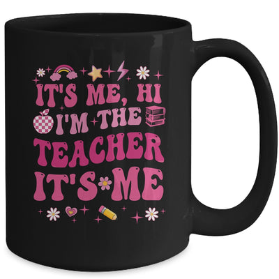Its Me Hi Im The Teacher Its Me Back To School Retro Flower Mug | teecentury