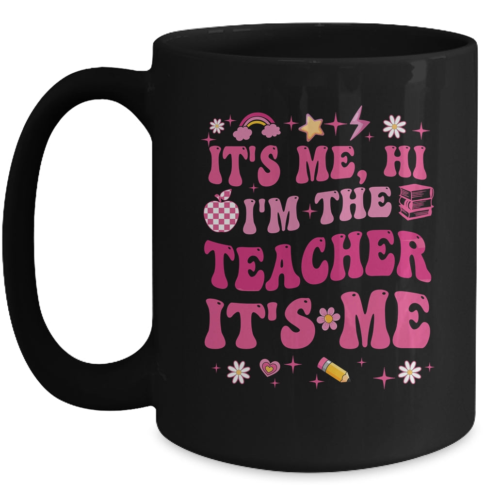 Its Me Hi Im The Teacher Its Me Back To School Retro Flower Mug | teecentury
