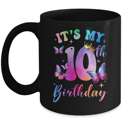 Its My 10th Birthday Girls Butterfly Theme Party 10 Year Old Mug | teecentury