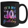 Its My 10th Birthday Girls Butterfly Theme Party 10 Year Old Mug | teecentury