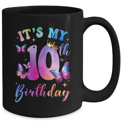 Its My 10th Birthday Girls Butterfly Theme Party 10 Year Old Mug | teecentury