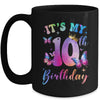 Its My 10th Birthday Girls Butterfly Theme Party 10 Year Old Mug | teecentury
