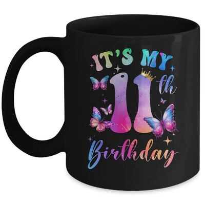 Its My 11th Birthday Girls Butterfly Theme Party 11 Year Old Mug | teecentury