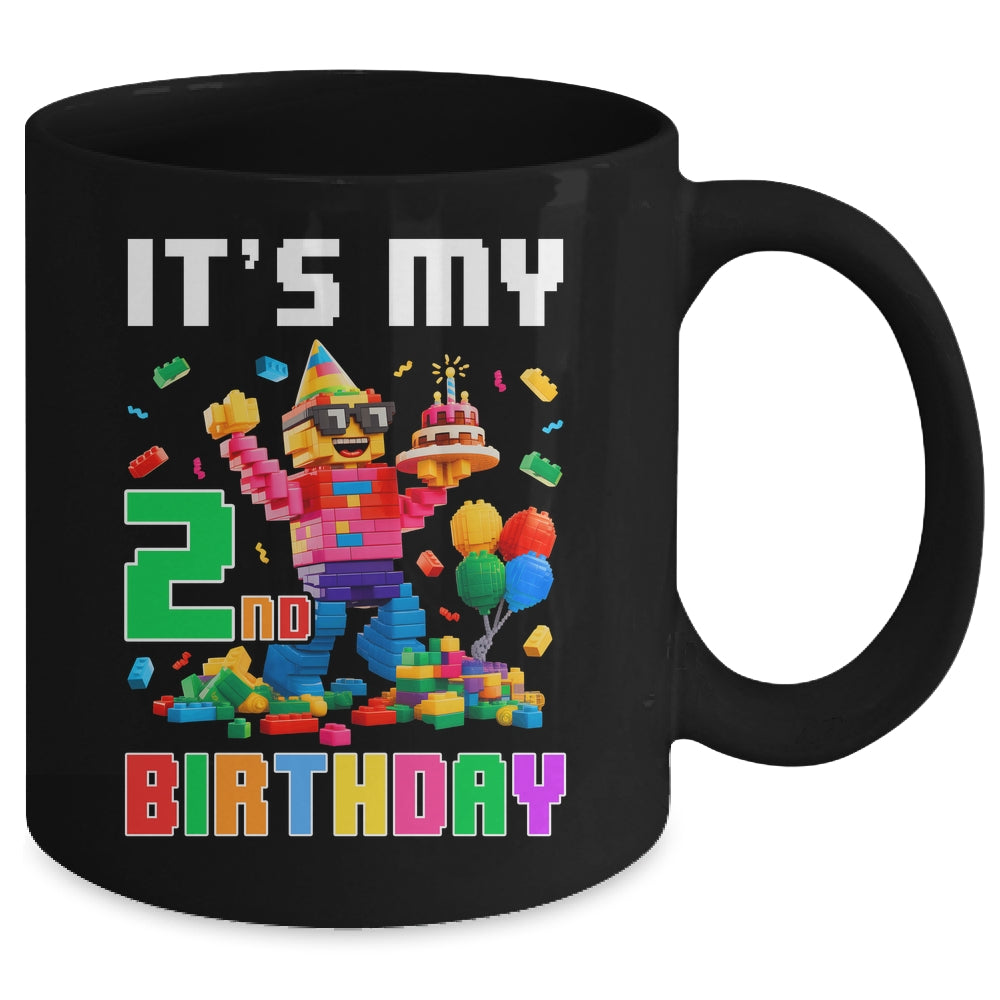 Its My 2nd Two Birthday Building Brick 2 Two Old Boys Mug | teecentury