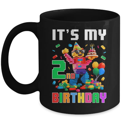 Its My 2nd Two Birthday Building Brick 2 Two Old Boys Mug | teecentury