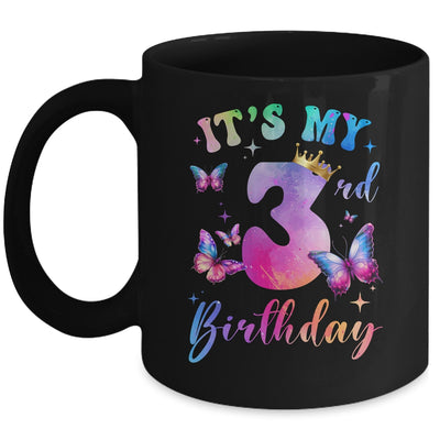 Its My 3rd Birthday Girls Butterfly Theme Party 3 Year Old Mug | teecentury
