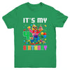 Its My 4th Four Birthday Building Brick 4 Four Old Boys Youth Shirt | teecentury